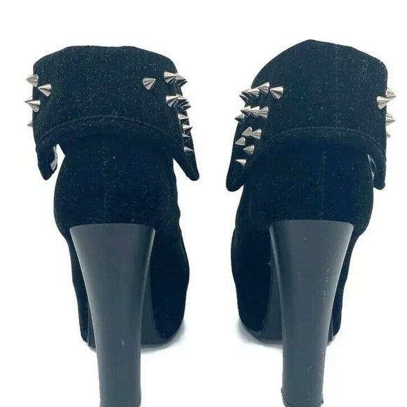 Steampunk Club Couture Velour Studded Platforms - Picture 5 of 12